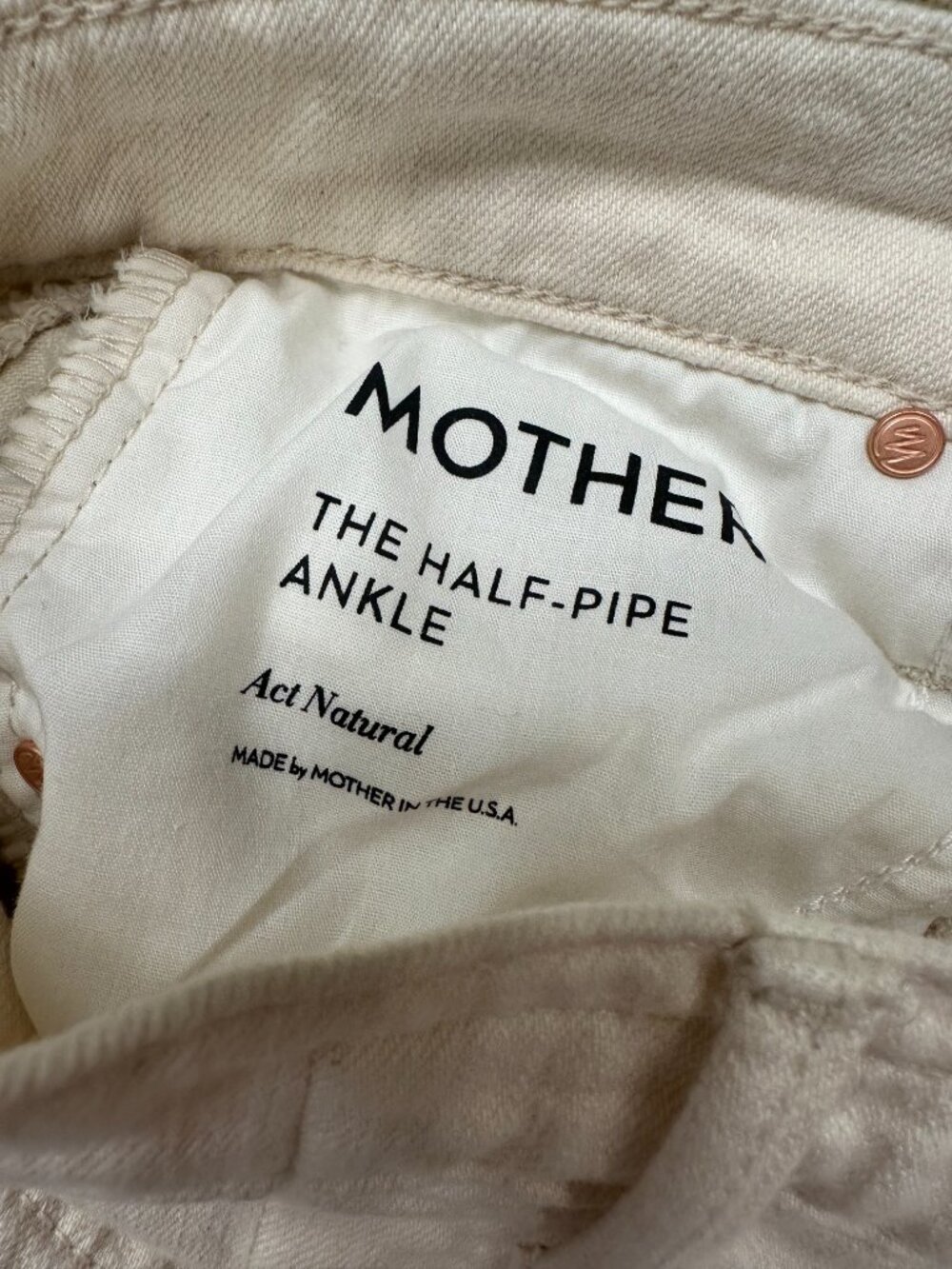 MOTHER The half pipe ankle jeans, size 24, color "act natural" - Picture 8 of 8